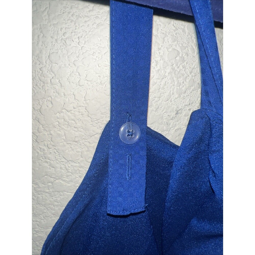 Ava & Viv long Dress Swing Check Blue Tiered Full Peasant Chore western 1x - Picture 6 of 8